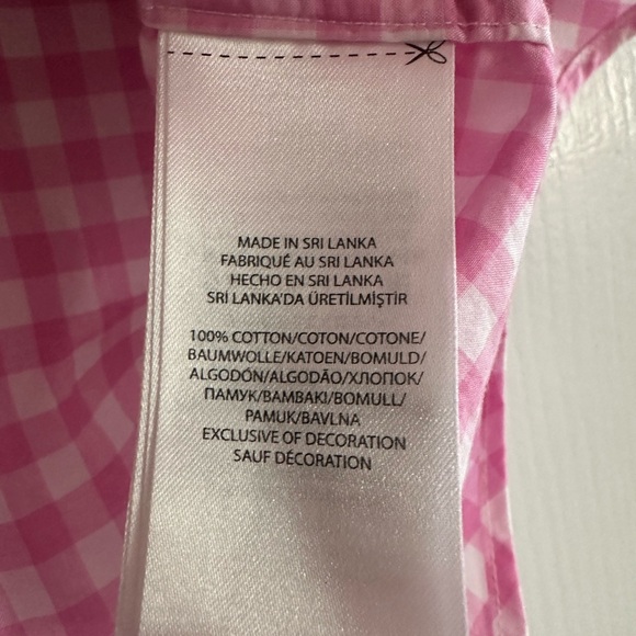 Ralph Lauren Pink Gingham Cotton Button Down - Picture 6 of 9